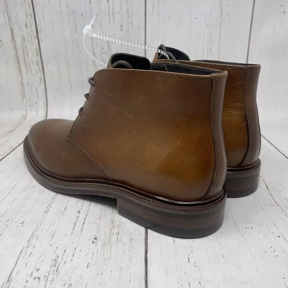 Flag Ltd Chelsea Chukka Boots Mens Size 11.5 Brown Leather Lace Up MRSP $150